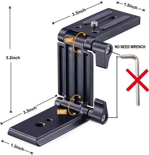 tilt adjustment metal bracket slot wing nut|Universal Flex Tilt Head Z Mount Bracket Tripod .